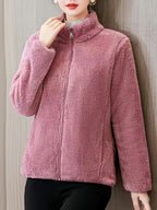 Women's Warm Long Sleeve Stand Collar Sweatshirt