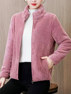 Women's Warm Long Sleeve Stand Collar Sweatshirt