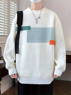Men’s Casual Rib-Knit Crew Neck Sweater – Warm Fall & Winter Pullover
